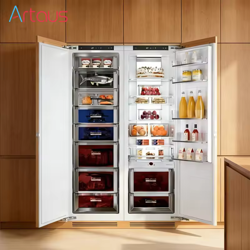 Artaus Built-in Refrigerator Integrated Fridge Freezer 276L+308L Capacity for Home for the Eastern European Market