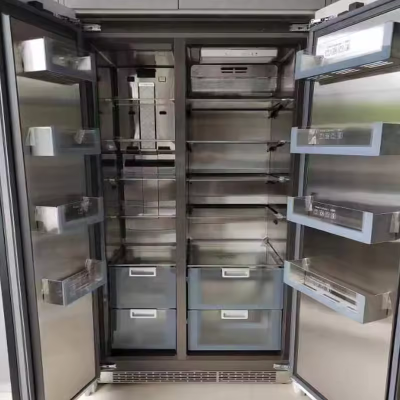 Kitchen Appliance French Door Refrigerators Refrigerator and Freezers Home 110V 220V Left Freezer and Right Fridge Built in