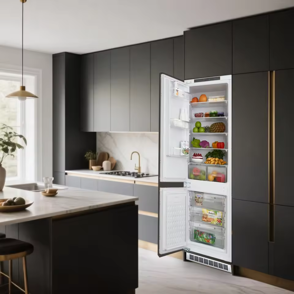 MDRF250WEBI 238L Built-In Frost-Free Refrigerator with Digital Panel Multi Air Flow Fast Cooling Freezer Refrigerator