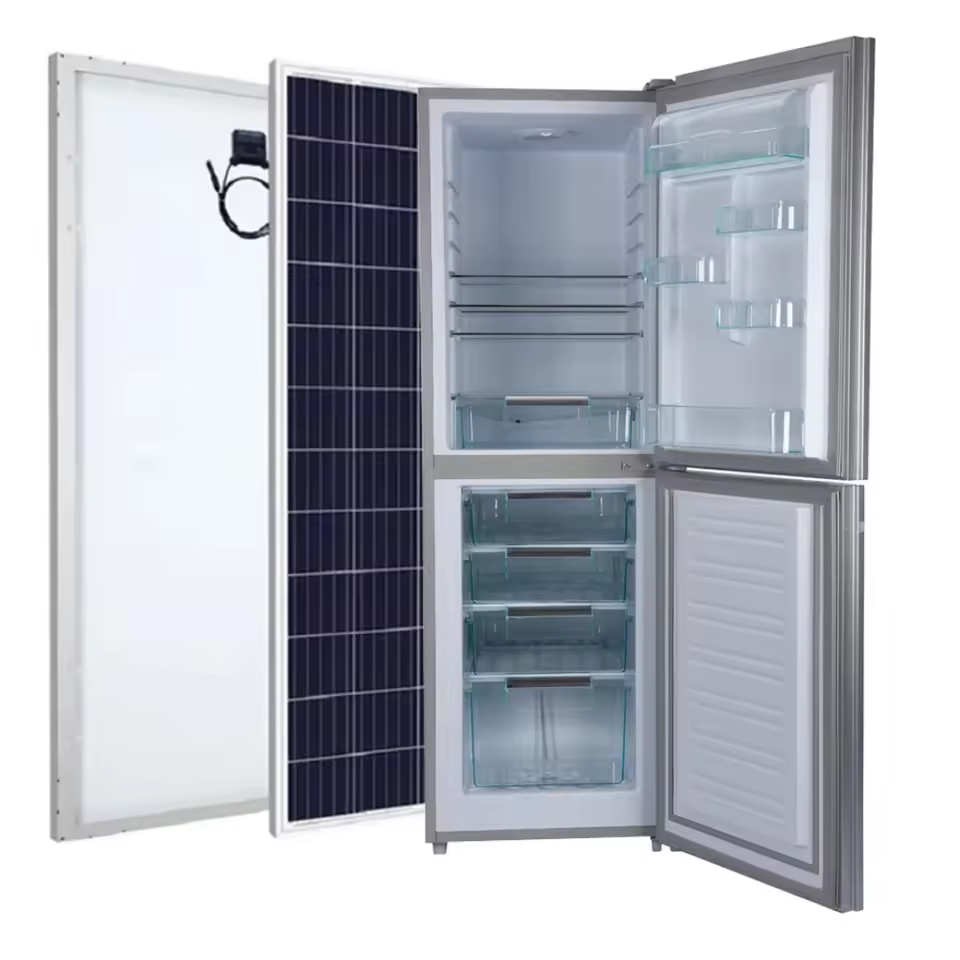 Household Bottom Freezer 270 Liters Fridge Battery Powered DC Refrigerator