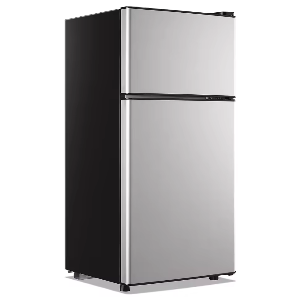 BCD-43A Fridge Double Door Compact Refrigerator Compact Refrigerator for Home Dormitory Apartment Fridge Refrigeration Equipment