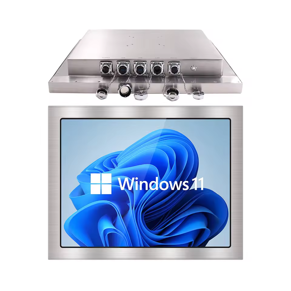 Pure Flat Stainless Steel Panel Pc Sealed IP67/68 Waterproof Industrial All in One Computer Panel Pc