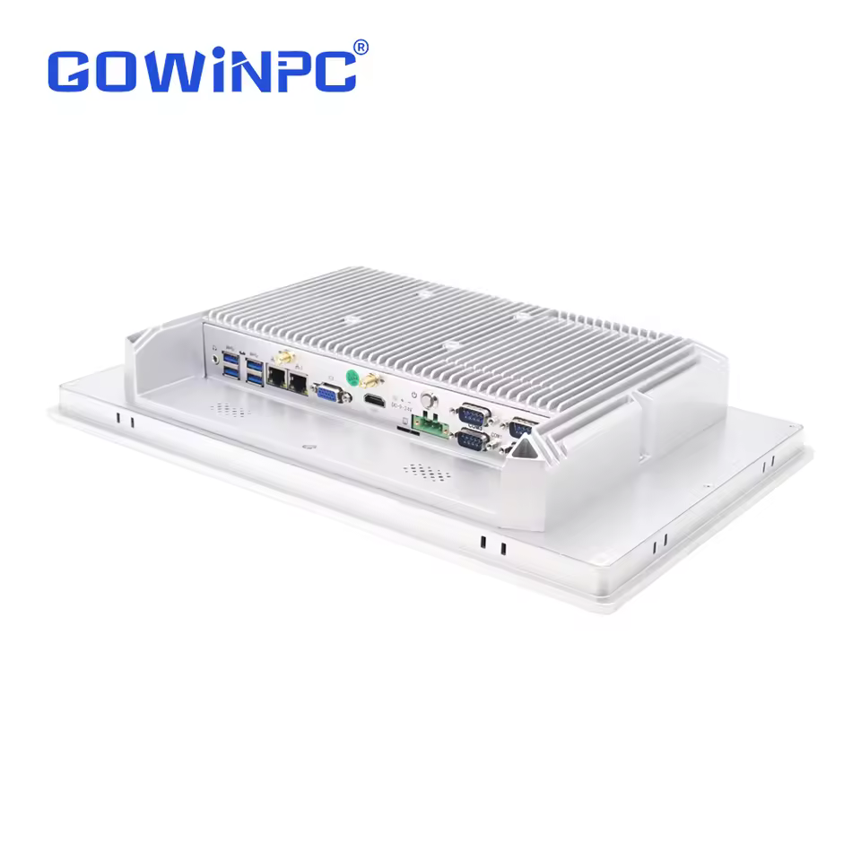 GOWINPC 15.6 Inch Industrial Panel PC Intel Corele J6412 4 COM Ports 2 LAN 9-36V Wide Voltage for 1920x1080 Capasitive