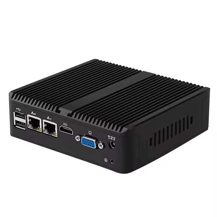 Factory Direct Customizable Mini PC Barebone Computer Dual Lan Dual Display Barebone Fanless Industrial PCs
