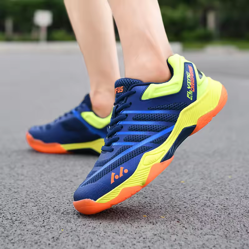 Professional Autumn Badminton Shoes Men Women Volleyball Ultra-Light Training Non-Slip Shock-Absorbing EVA Midsole Mesh L026