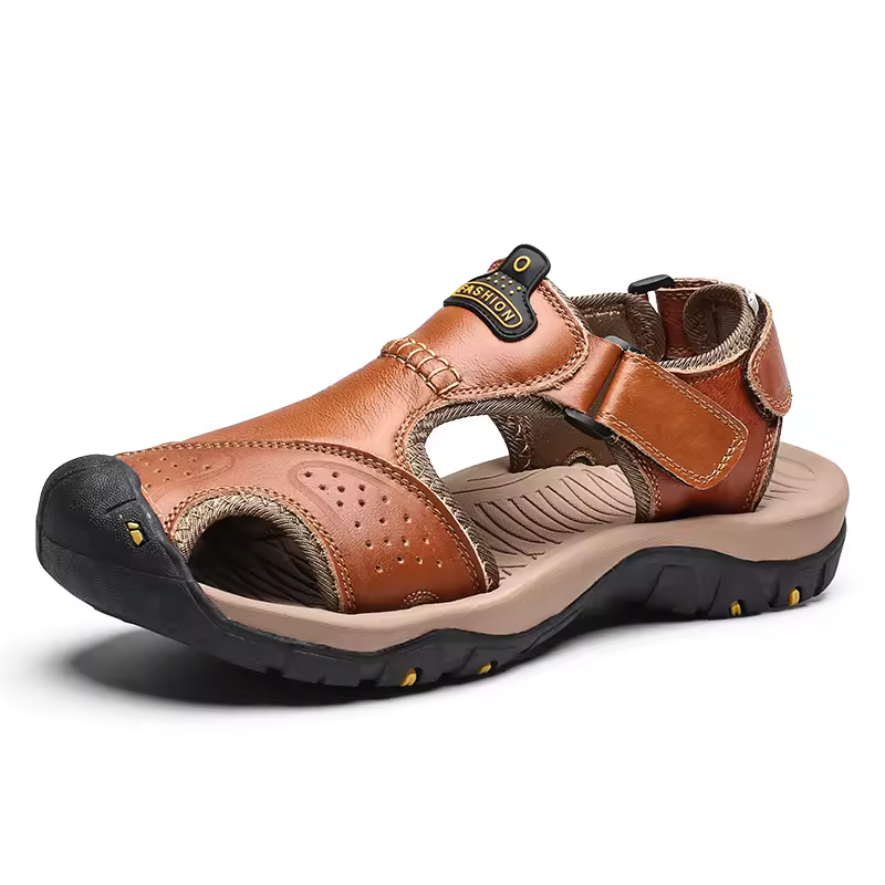 Men Leather Sandals Genuine Leather Shoes Classic New Large Size Outdoor Beach Gladiator Sandals Men Sandals Slides