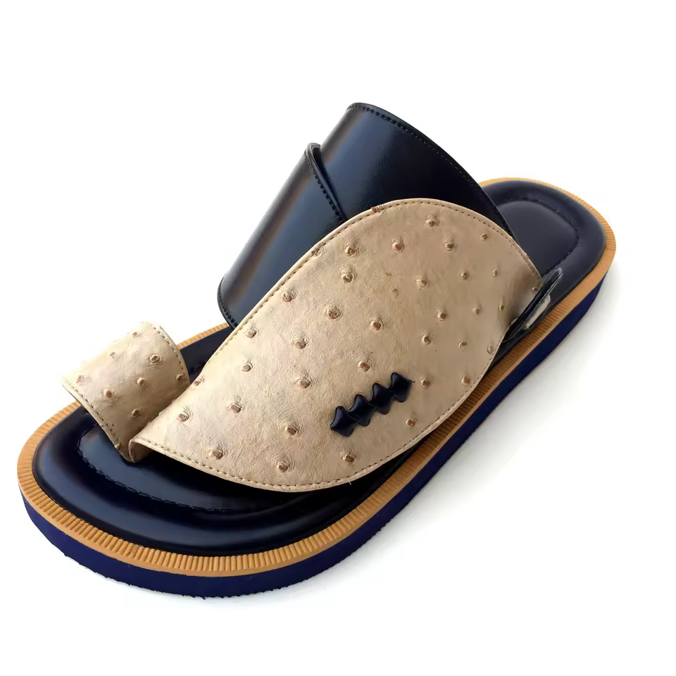 Men Leather Arabic Sandals Saudi Style Handmade Genuine Leather New Comfortable Quality Shoes Slippers