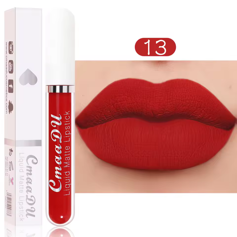Custom Matte Lip Gloss Wholesale Lipstick Waterproof Long Lasting Durable 18 Colors Organic Natural Lipstick