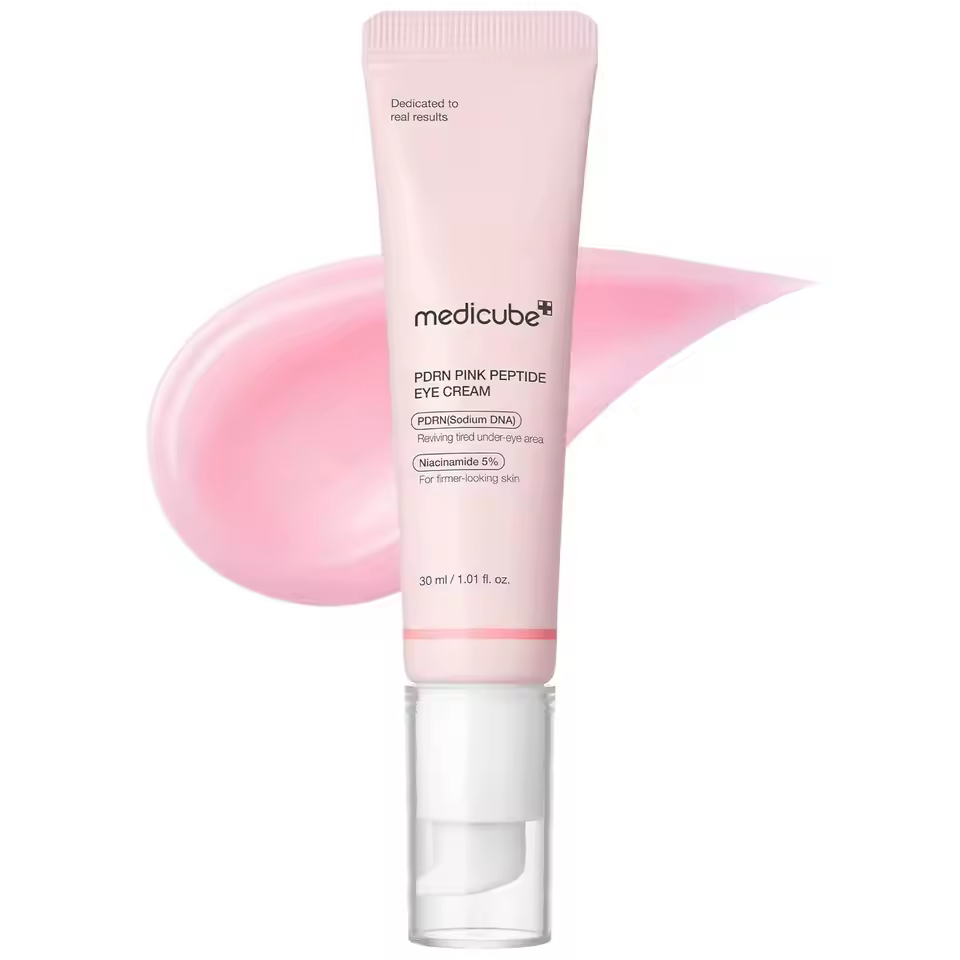 Medicube Salmon DNA Peptide Eye Serum with Niacinamide for Fine Lines Uneven Skin Tone PDPN Pink Peptide  Eye Cream
