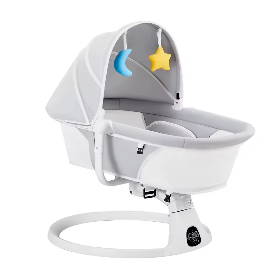 Hot Sale European Style 5 in 1 Luxury Newborn Sleeper Rocking Chair Remote Control Multifunction Baby Swing Electric with Canopy