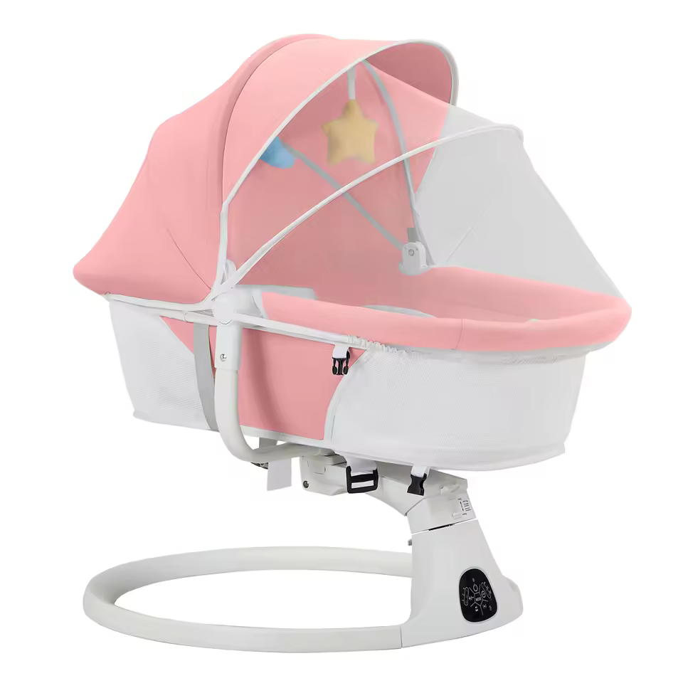 360° Rotation Hot Wholesale Factory in Stock 5 in 1 Baby Rocking Chair Baby Swings Infant Portable Folding Baby Rocking Bed
