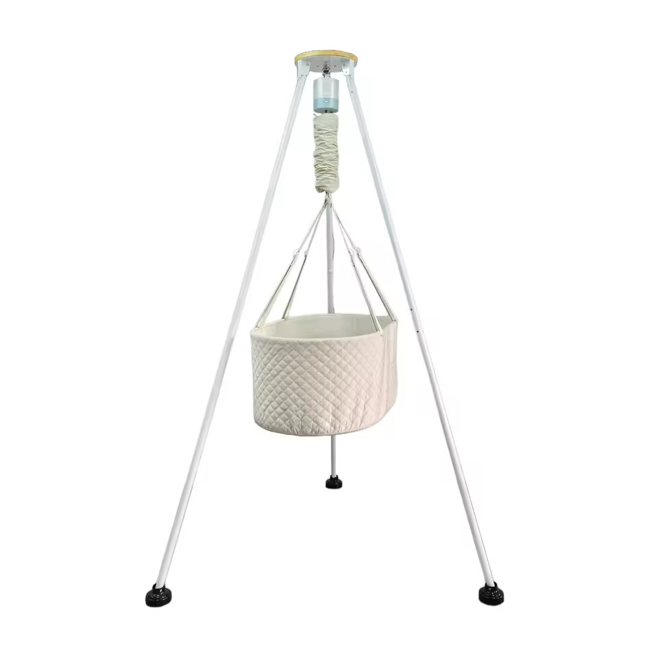 Automatic Electric Baby Cradle Swing with Smart Timer and Quiet Motion, Certified Safe Newborn Bassinet Bed for Sleep