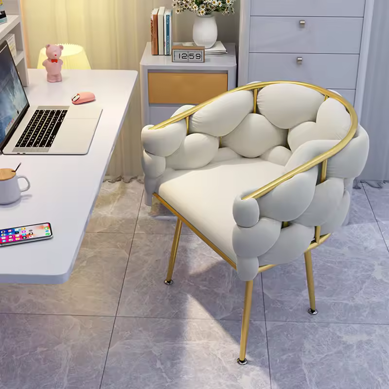 Girls Makeup Chair Light Luxury Bedroom Bubble Chair High Back Hotel Italian Light Luxury Chair