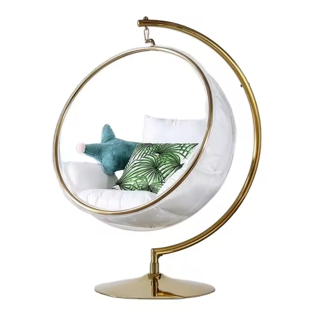 Yicheng China Made Modern Round Swivel Plastic Bubble Chair with Stand Home Office Living Room Best Price High Quality