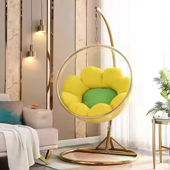 Hot-selling Bubble Chair with Stand Transparent Living Room Chair Golden Egg Chair Stand  Garden Swing Indoor Swing