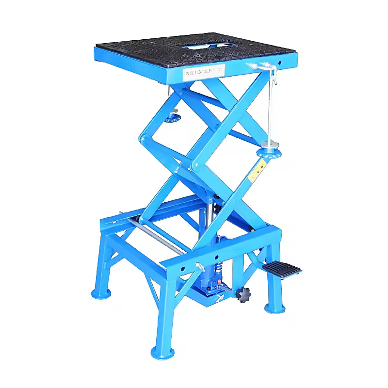 Hydraulic Scissor One Motorcycle Lifting Platform 870mm Lift Height Maintenance Platform