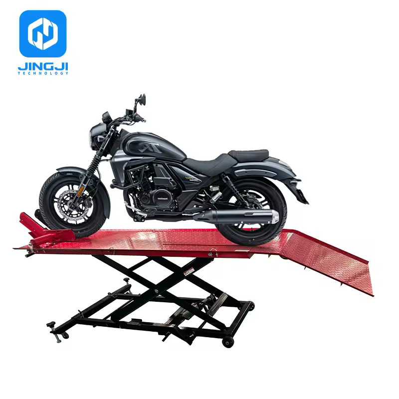 1500 Lbs Lifting Platform Bike Lift Motorcycle Table Hydraulic air Motorcycle Scissor Jack Lift