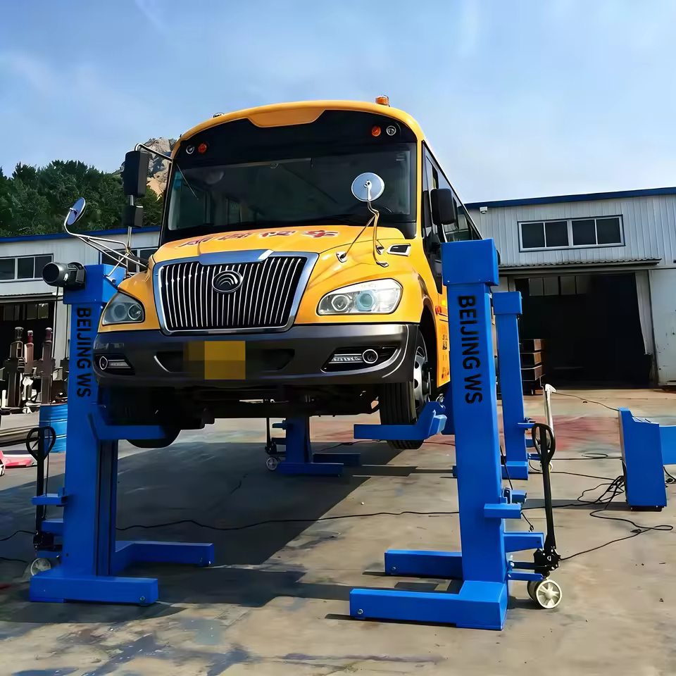 CE Certified Heavy Duty 4 Post Mobile Column Truck Lift for Commercial Bus and Truck Maintenance Repair
