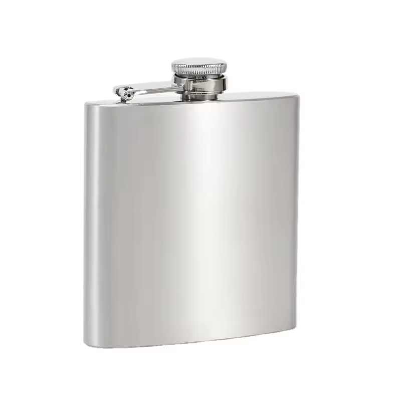 Black Silver 236ml 8oz Stainless Steel Leather Hip Flask  Funnel Heavy Duty Hip  Flask Gift Set