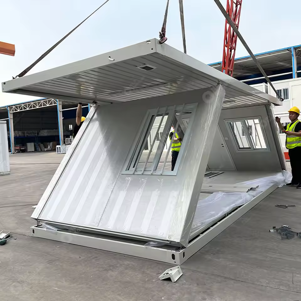 High Insulation Sandwich Panel Foldable Prefab Steel House for Overseas Mining Site Staff Container Housing