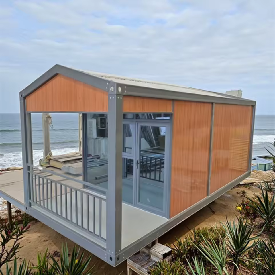 Factory Direct Sales With Glass Container Houses Triangular Roof New Material High Quality Camping Assembled Container Houses