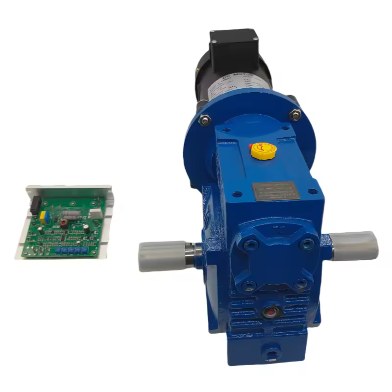 90V 180V 1/2HP Permanent Magnet Brushed DC Motor with Cooling Fan + Speed Controller + 20:1 Gearbox for Industrial Machinery