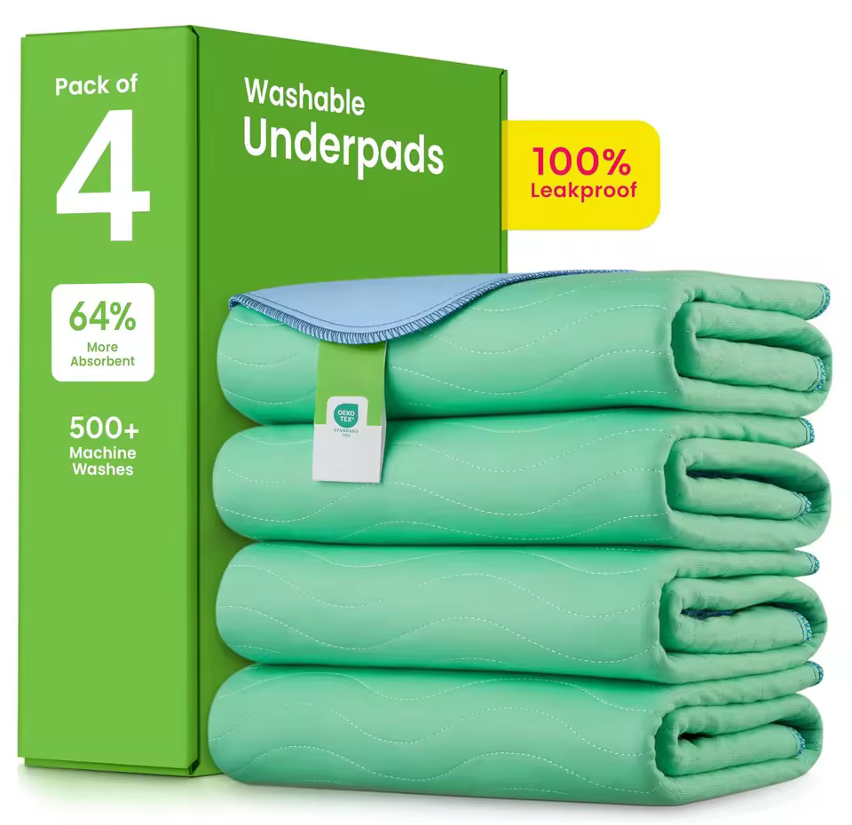 Professional Manufacturer Custom Size Eco Friendly Reusable Urinary Pads Washable Waterproof Adult Incontinence Bed Pads