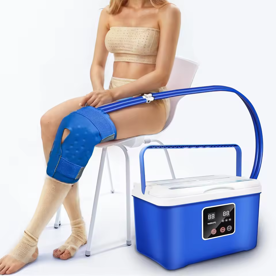 Ice Therapy Machine with Digital Timer and Ajustable Flow Speed Cold Therapy Unit System with Shoulder Ice Pack for Pain Relief