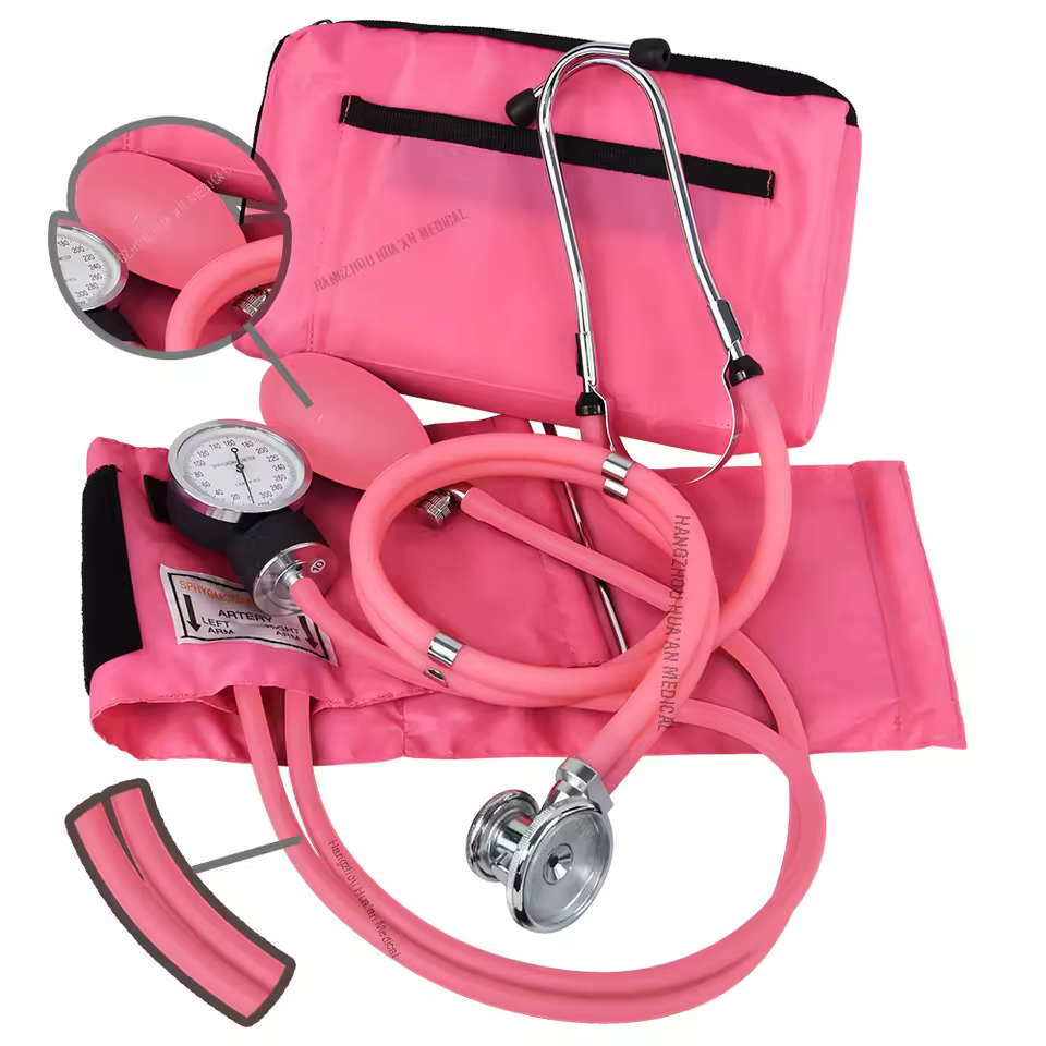 HUA'AN MED Household Medical Devices Manual Blood Pressure Monitor Aneroid Sphygmomanometer With Stethoscope for Family Health C