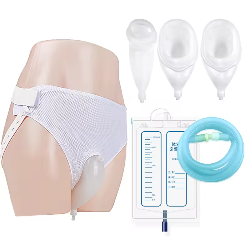 Silicone Urine Collector for Urinary Catheter for Hemiplegia Respiratory Incontinence and Disabled Urine Bag Men Women Elderly