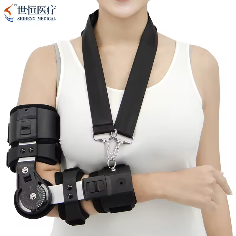 Adjustable Clamp Post-Surgery Rehabilitation Elbow Joint Fixation Orthosis Lightweight Breathable Foldable Design
