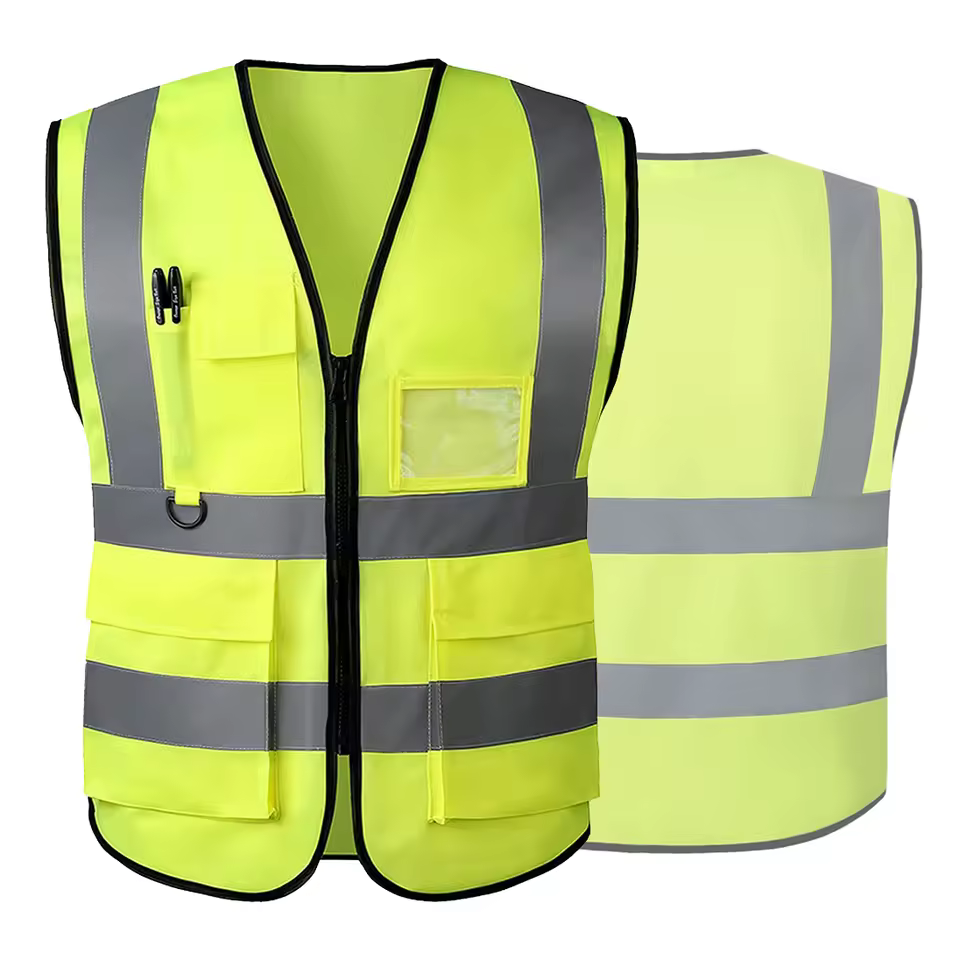 S-5XL Reflective Safety Clothing Construction High Visibility Workwear Hi Vis Tool Work Security Reflector Engineer Safety Vest