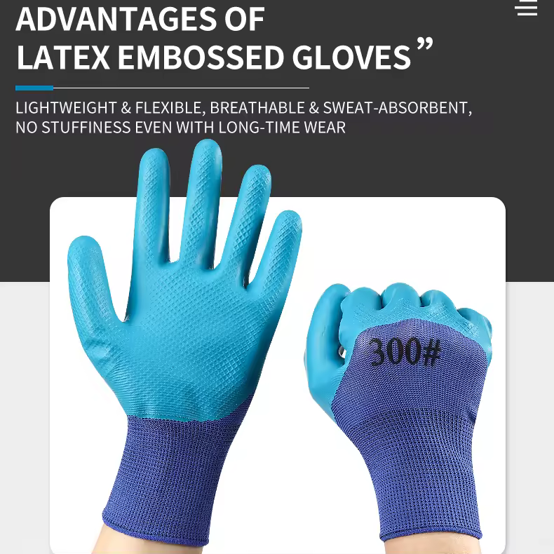 Labor protection Gloves, Wear-resistant Rubber Thickened Anti slip Protection, Anti Cutting and Breathable Construction Site