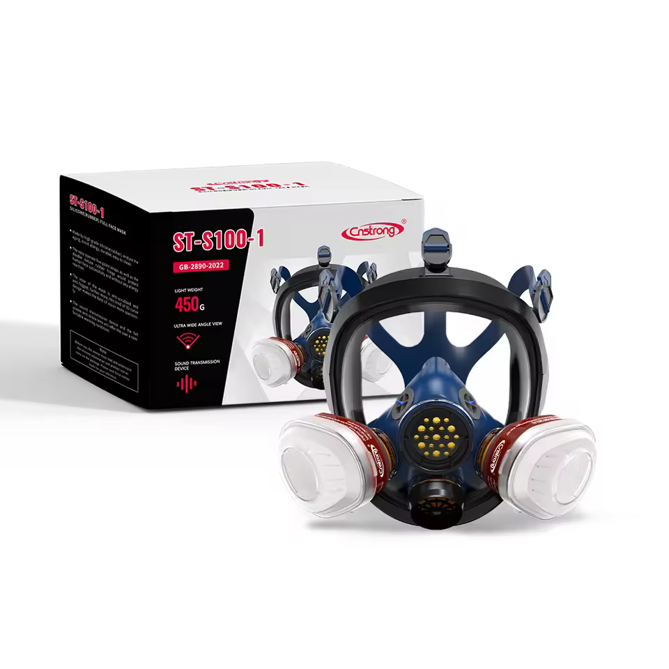 Full Face Safety Masks Gas Mask, 3 Points Bayonets Full Face Respirator