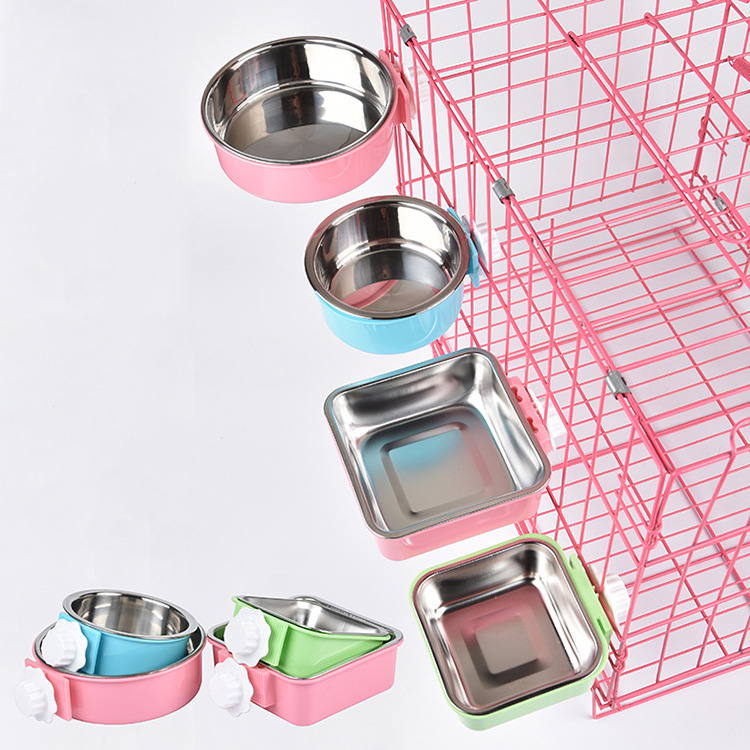 Factory Direct Pet supplies cat bowl cat bowl pet stainless steel bowl dog bowl Cat Bowl feeder hanging bowl