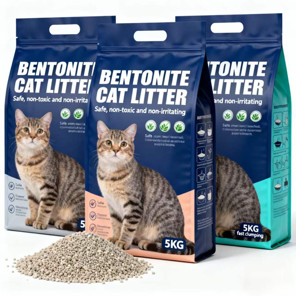 Best-selling Oem Bentonite Cat Litter Dust-free Strong Clumping Fast Clumping Cylindrical Eco-friendly Biodegradable Flushable