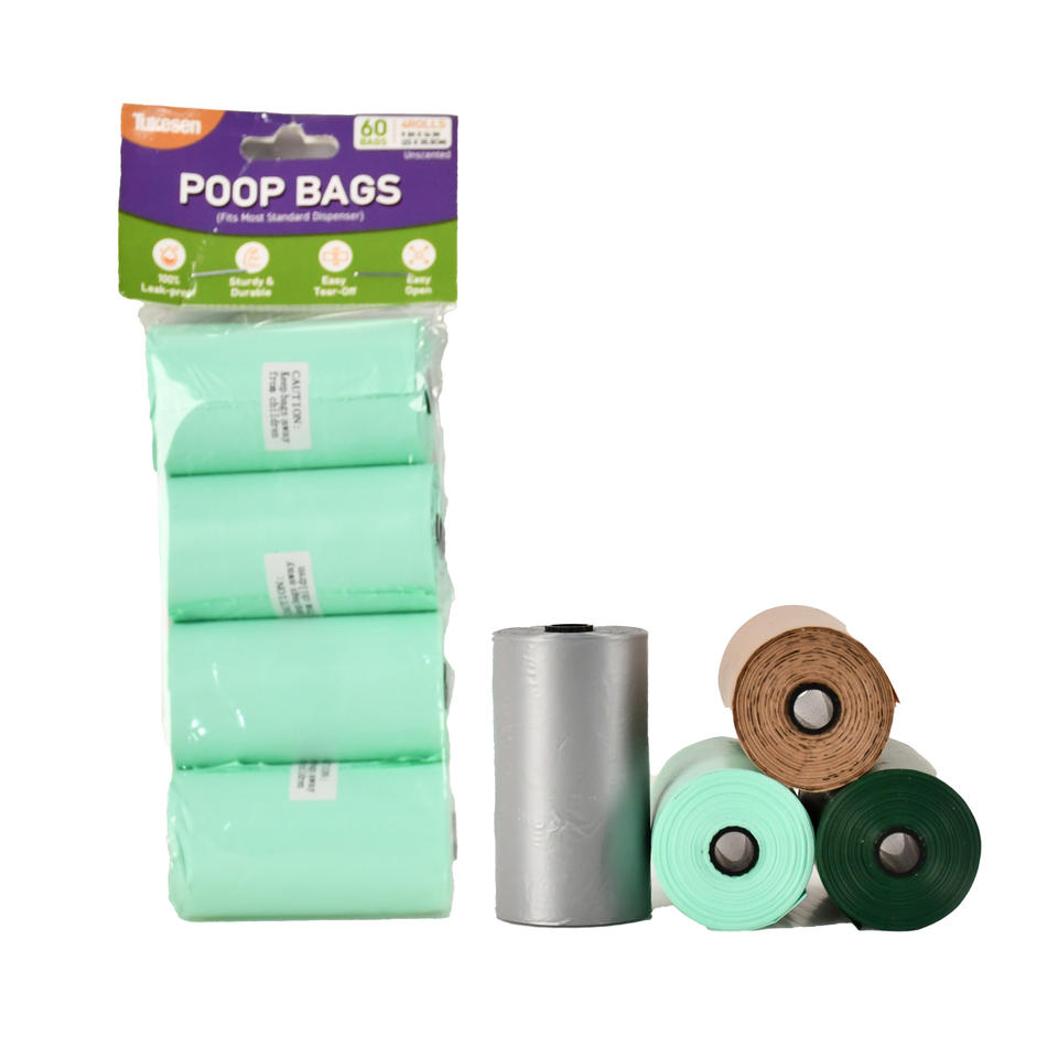 Wholesale Custom logo Pet Supplies Waste Roll Bag 15 Bags Per Roller Dog Poop Bags