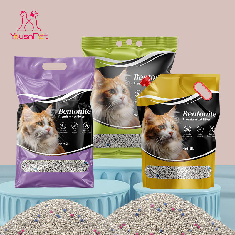 Fast Delivery Highly Absorbent Premium Lock Strong Eco Friendly Low Dust Fast Clumping Spherical Bentonite Cat Litter