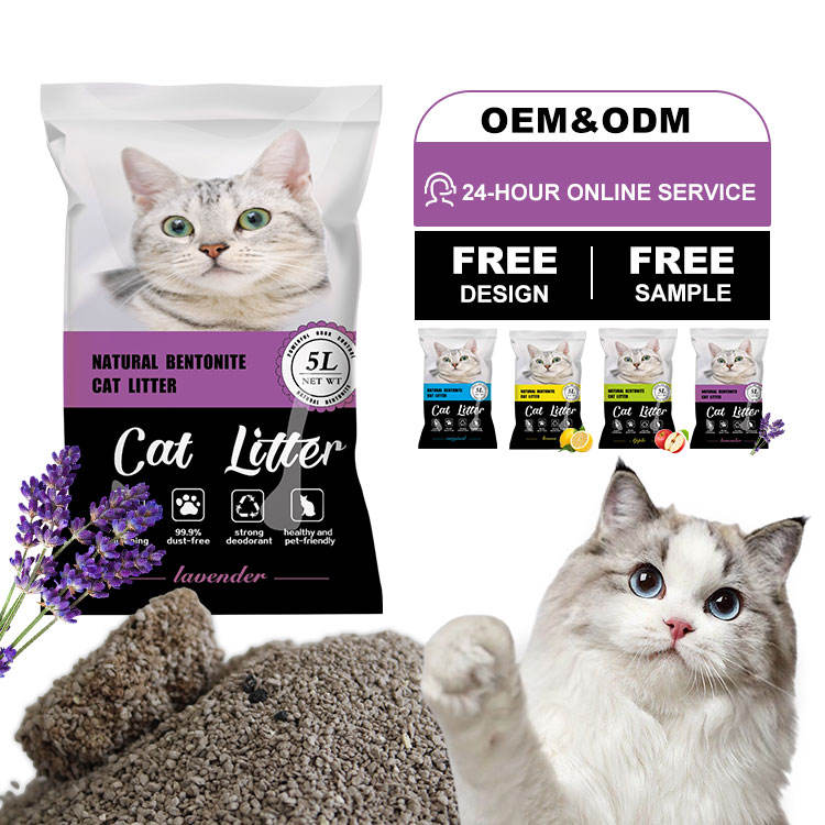 OEM Manufacturers 100% Natural High Quality Cat Litter Sand Eco-Friendly Sodium Bentonite for Multiple Cats