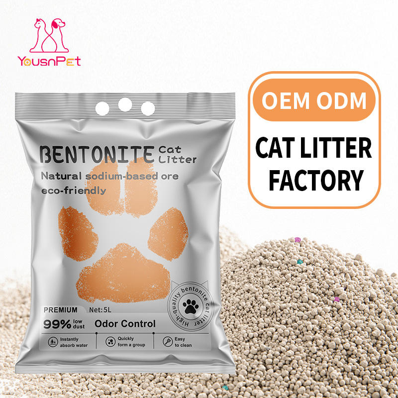 China Pet Supplies Natural Organic Color Ball Shape Arena Para Gato Lemon Flavored Fast Clumping Bentonite Cat Litter Sand