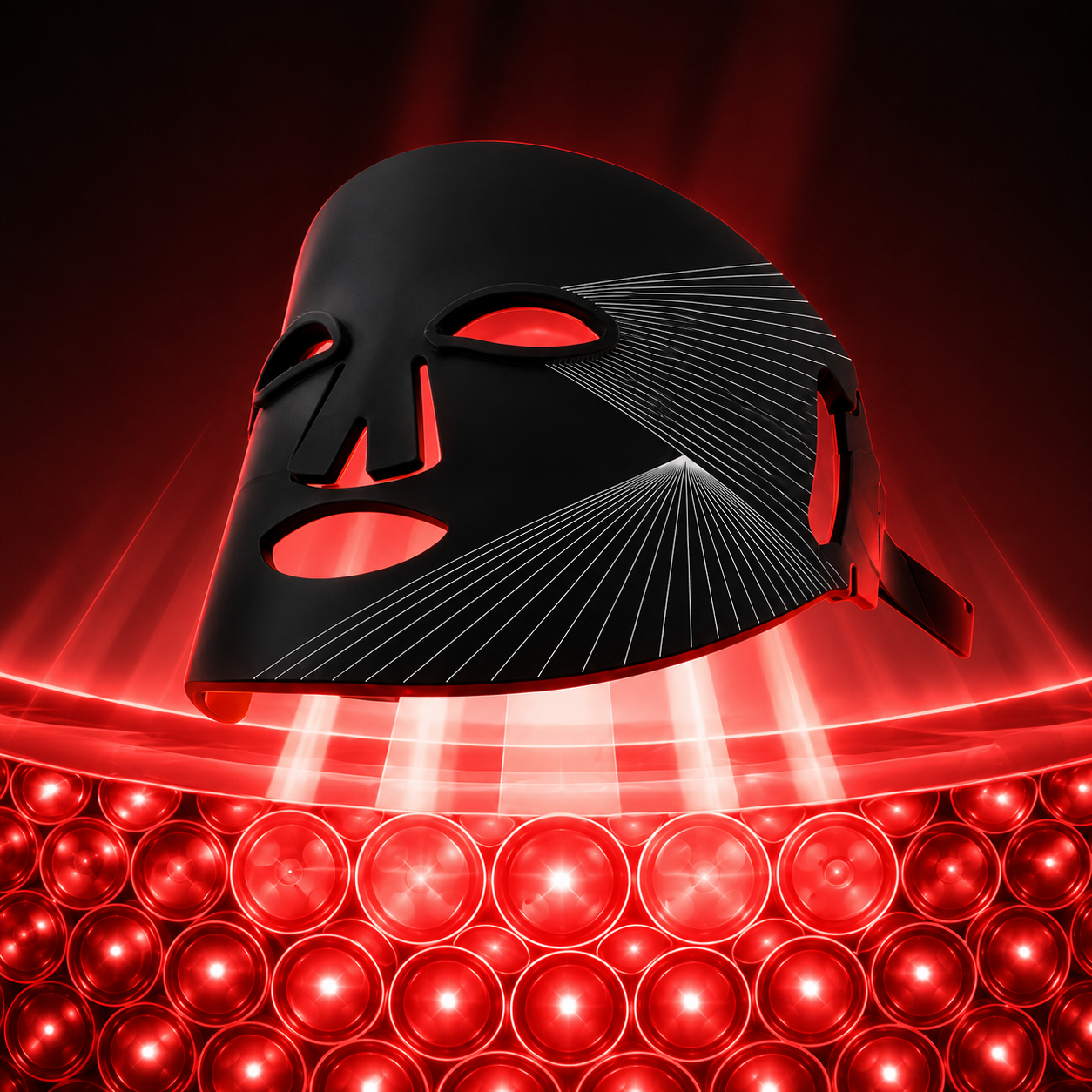 AisQueen LED Light Therapy Facial Mask 660nm 850nm 4 Colors Silicone Red Light Therapy Face Mask Home Use
