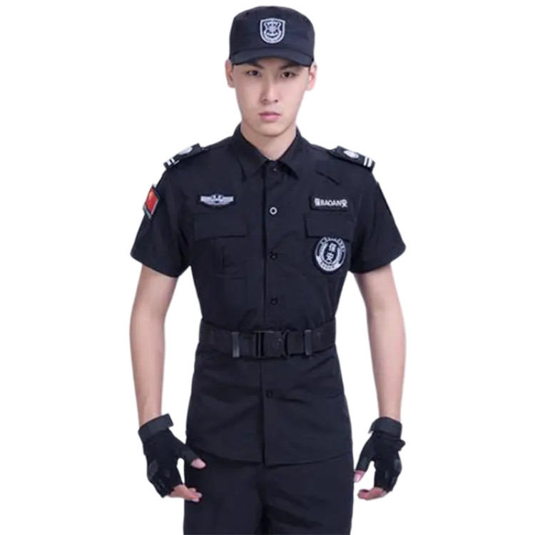 Men's Security Guard Long Sleeve Polo Uniform Shirt