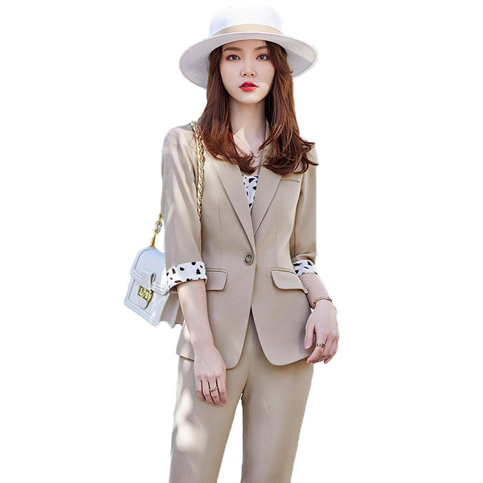 Women's Business V-Neck Single Button Suit Dress
