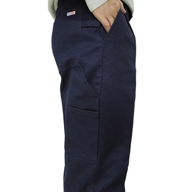 Men's Cotton Heavy Twill Work Pants with Reflective Tape