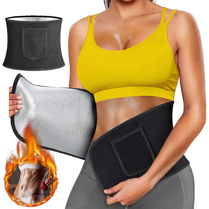 Aofit Waist Support Trimmer Gym Sports Slimming Body Shaper Sweat Silver Ion Waist Trainer