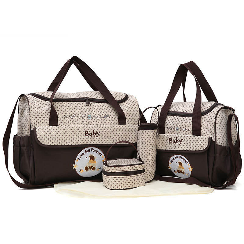 Multifunctional Waterproof Maternal and Infant Bag Large Capacity Delivery Mother Bag Mommy Bag Five Piece Set