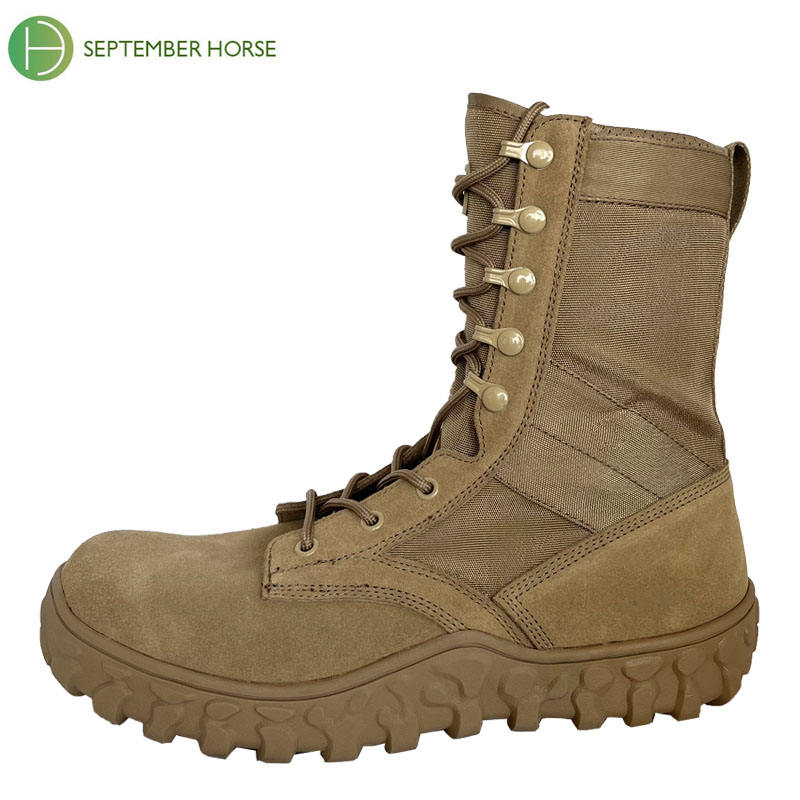 Wholesale Men's Lace-Up Desert Tactical Suede Leather Boots for Summer and Winter Wear