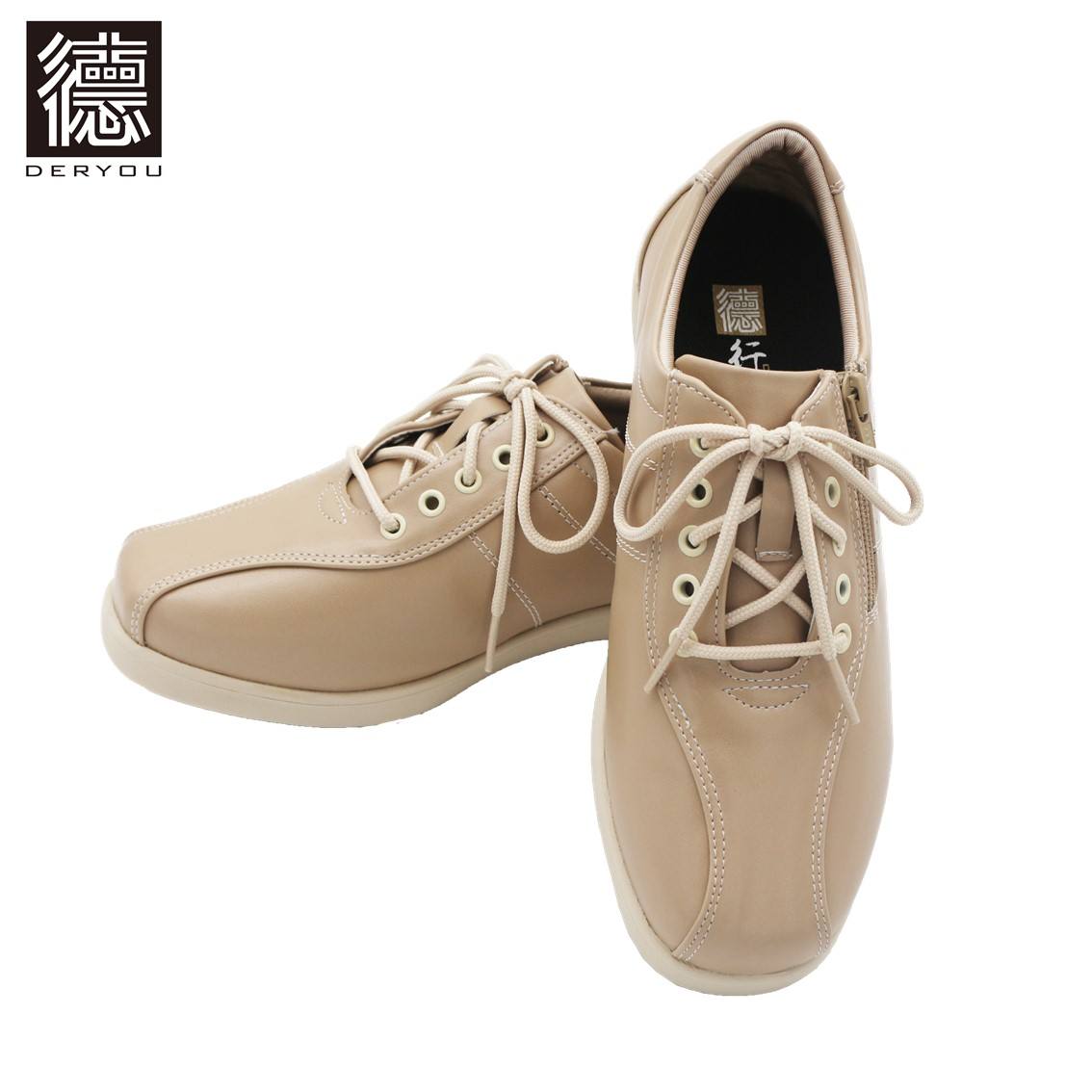 DER YOU High Quality 320g Artificial Leather Women's Walking Shoes Autumn Spring Lightweight Breathable Cushioning Waterproof