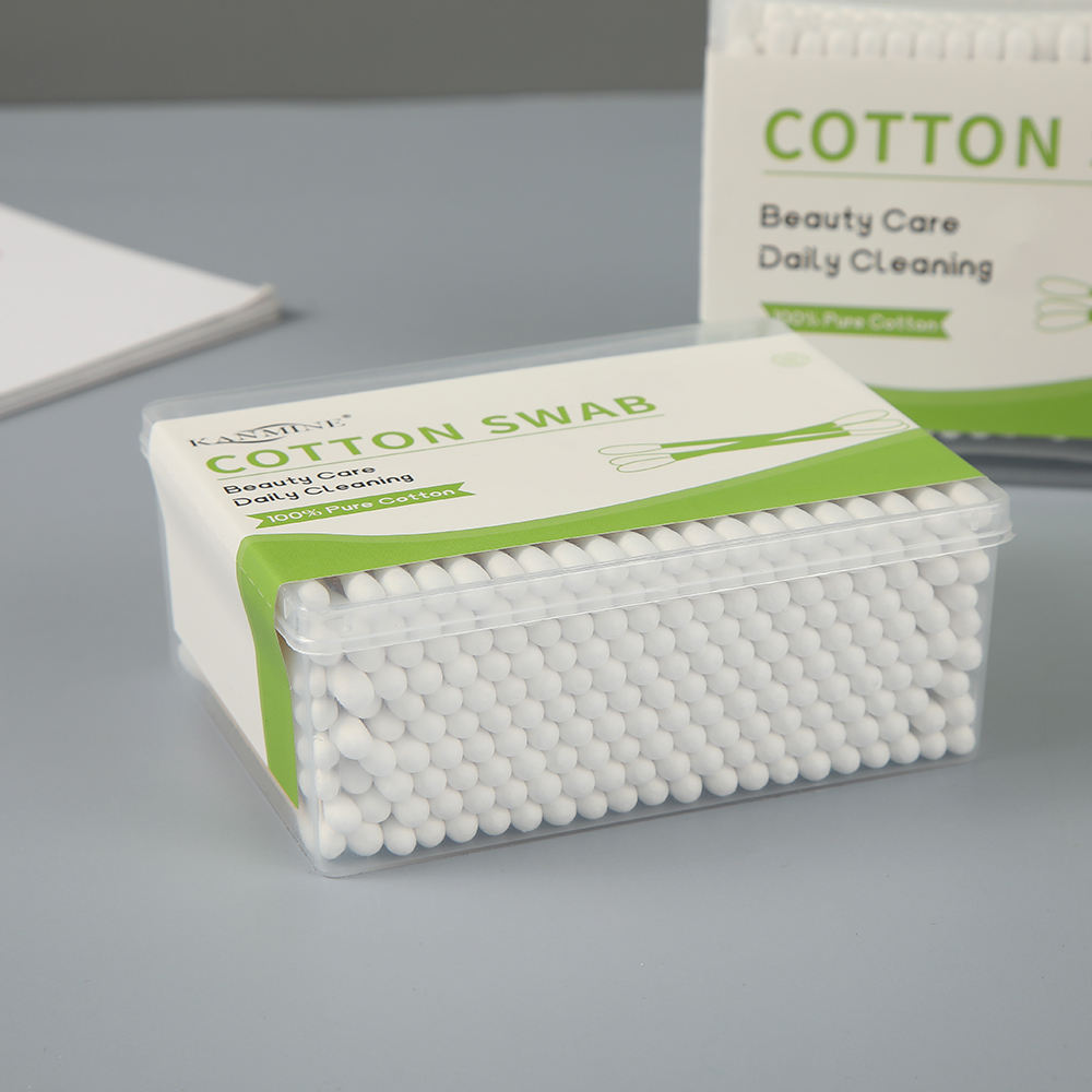 Wholesale High Quality Q Tips Eco Friendly Natural Biodegradable Qtips Double Head 200 Pcs Cleaning Cotton Swab