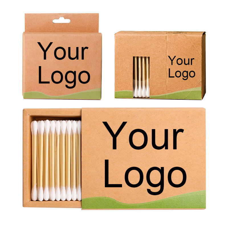 Cotton Bud Eco Friendly Biodegradable Organic Paper Wooden Bamboo Qtips Q-tips Q Tips Cotton Tiges Swab Ear Bud Sticks